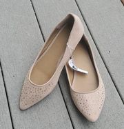 NWT Gap Suede Pointed Toe Sparkle Flats