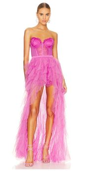 BRAND NEW X REVOLVE Bustier Gown in Pink FOR LOVE AND LEMONS