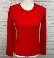 ADRIENNE VITTADINI Cashmere Crewneck Sweater Red-Small