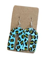 Handmade Boho Leopard Clay Earrings