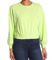 Elodie Women's Mint Green Elastic Hem Sweatshirt Small NWT