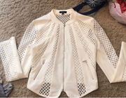 NWOT cropped white jacket