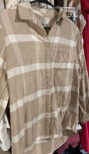 Bass Tan And Cream Flannel 