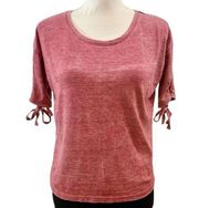 Women’s Exist Faded Red Burnout Tie Sleeve Tee