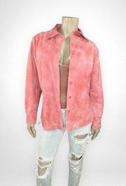 Pink Leather Jacket M