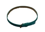 Target Emerald Green Felt Belt with Bronze Gold Buckle—Size XS