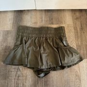 FP Movement by Free People Get Your Flirt On Shorts Size XS Olive Green