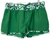 Raya Sun Women's Missy Floral Tropical Board Swim Shorts Green Large