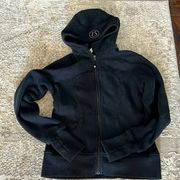 Lululemon Black full length full zip  scuba jacket