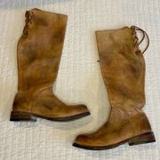 Womens Manchester Distressed Leather Boots / Size 8