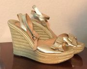 Golden espadrilles