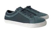 Isaac Mizrahi SOHO Blue Suede Lace-up Sneakers Size 9