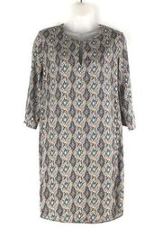 OVI Geometric Printed Tunic Dress 3/4 Sleeve Size S