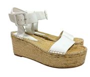 Vince Abby Platform Espadrille Sandals shoes Plaster 9