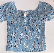 Blue Flower Blouse