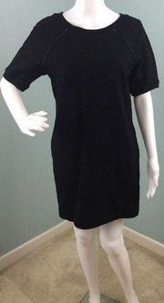 NWT Women's Michael Stars Black Crew Neck Ponte Shift Dress Sz S Small