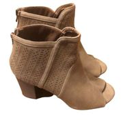 American Eagle Paloma Tan Open Toe Bootie Size 10 NWOT