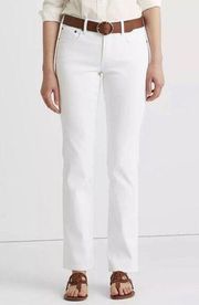 Lauren Ralph Lauren White Denim Classic Straight Leg Jeans Petite Size 10P