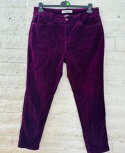 Women's Size14 red burgundy Stretch Corduroy Jeans