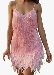 Over Fringe Flapper Mini Dress