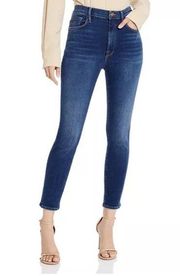 Frame Jeans Ali High-Rise Sz 28 Cigarette Ankle Skinny Marathon Dark Wash Mid​