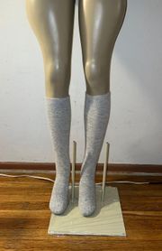 Grey Cozy Knee High Socks