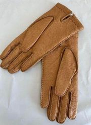 Gates Tan Leather Gloves - Size Small