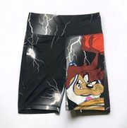 Space Jam Compression Shorts Looney Tunes Tune Squad Bugs Womens Small Black S