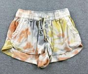 Young Fabulous & Broke Shorts Womens Size XS Tie Dye Terry Cloth Mid Rise 2"