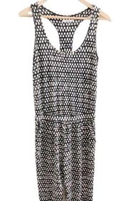 Tart Sleeveless Jumpsuit Black and White Pattern XS