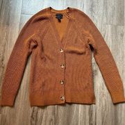 Rachel Roy Burnt Orange Heavy Knit Long Line Cardigan Size S LIKE NEW