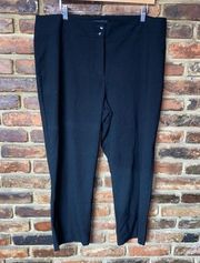 Talbots Heritage Black Wide Leg Cropped Dress Pants Trousers Women's Size 16