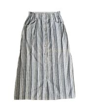 Marks & Spencer Blue Striped Maxi Skirt Size 6