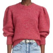 Isabel Marant Pink Emma Puff Sleeve Alpaca Blend Sweater Suze 44/XXL