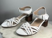 Womens Vionic Peony Heeled Sandal in White Sz 8