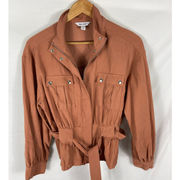 Nine West Cargo Zip Up Jacket in Cinnamon Size medium