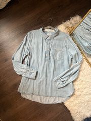 14  Denim Button Down Tunic