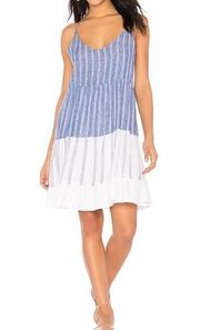 Rails Mattie mini swing dress in mixed blues stripe