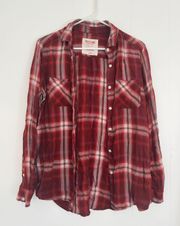 Red Plaid Flannel Shirt