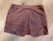 BCBG brown Suede mini Skirt