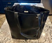 Faux Leather Black Tote Purse / Bag