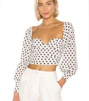 Majorelle Revolve XS Emily Top Polka Dot Crop Top