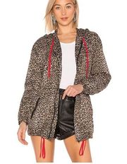Pam & Gela Hooded Parka Leopard Jacket