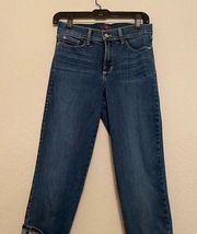 NYDJ Size 2 Dayla Wide Cuff Capri Blue Jeans Mid Rise Cuffed Lift Tuck Denim