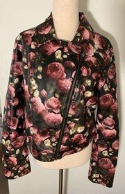 Faux leather rose jacket Elle