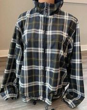 Catalina Womens Plaid Lightweight Jacket Size XL Bomber Full Zip Preppy