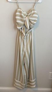 L’Atiste By Amy Wide Leg Crop Striped Jumpsuit