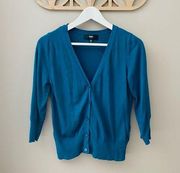 Mossimo Supply Co. Button Up Cardigan Blue/Green Sz Medium