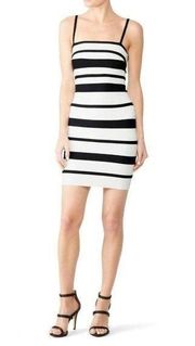 Rent the runway sz Large Herve Leger Paris striped bandage black and white dress