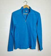 CLEARANCE! Blue  1/4 Zip Lightweight Fleece Size M EUC